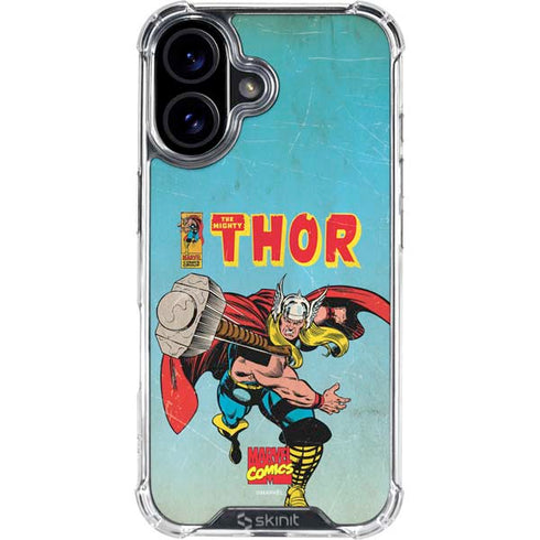 Marvel Classic Comics The Mighty Thor iPhone 16 Clear Case
